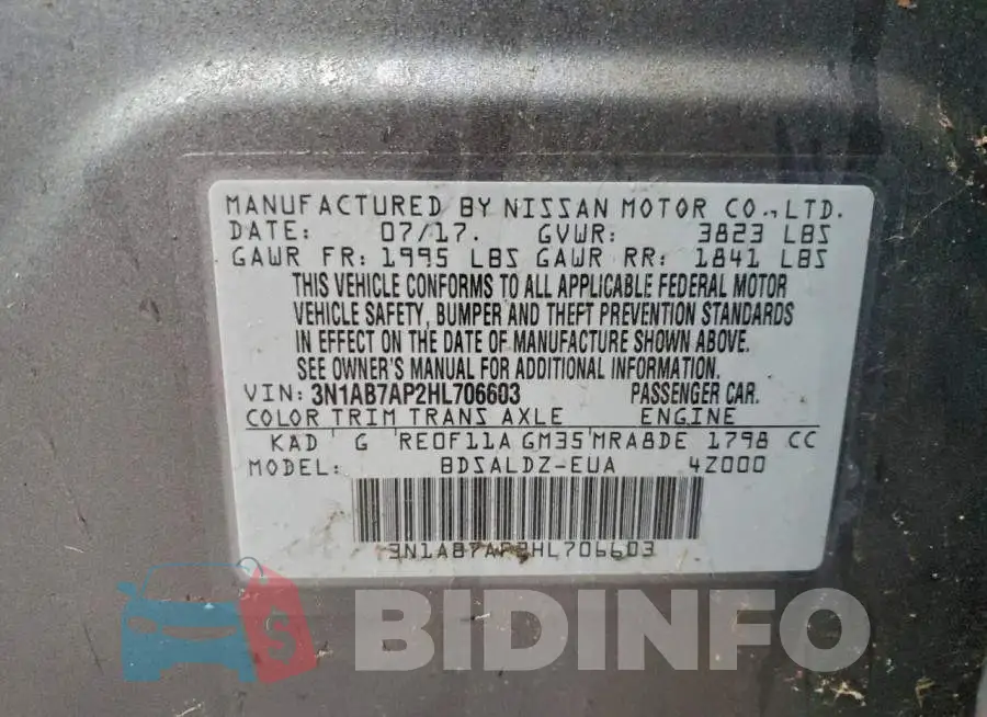 3N1AB7AP2HL706603 Photo# 12
