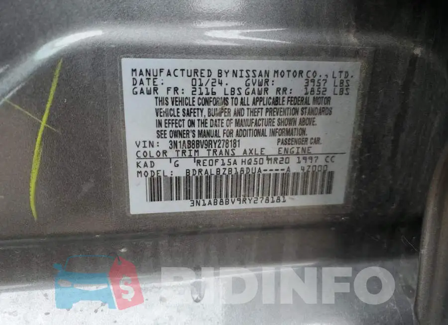 3N1AB8BV9RY278181 Photo# 12