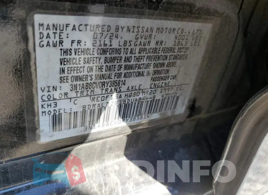 3N1AB8CV0RY385814 Photo# 12