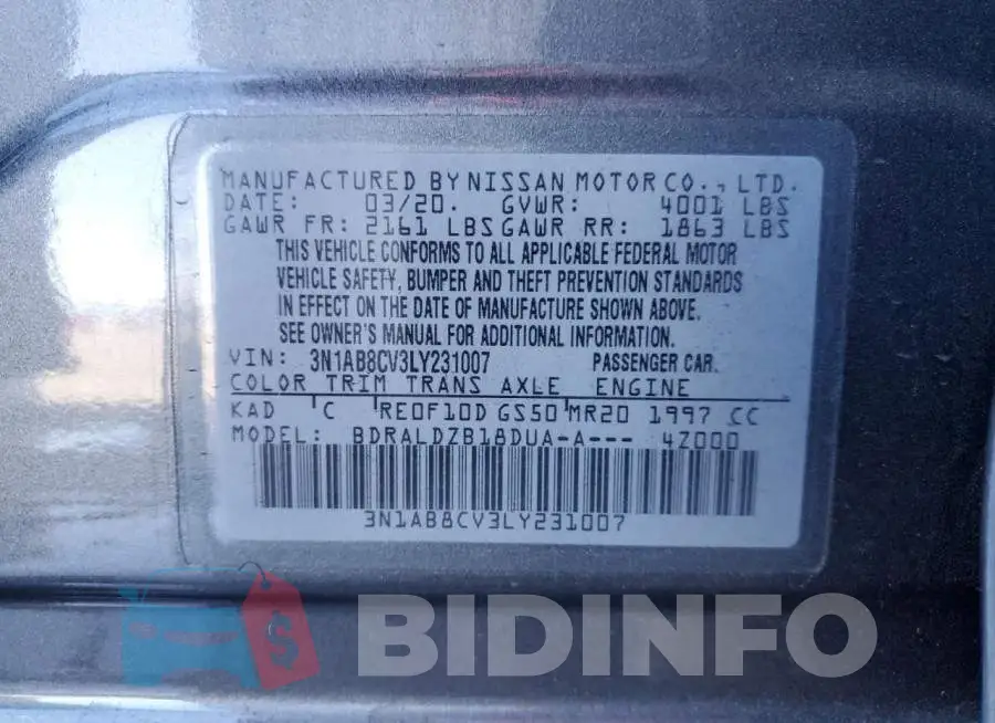 3N1AB8CV3LY231007 Photo# 12