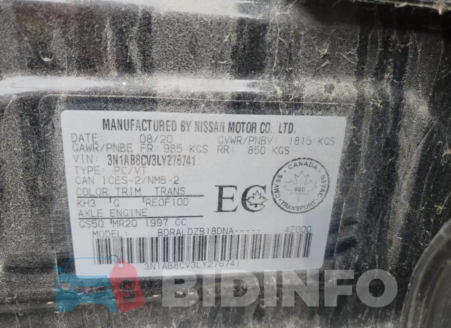 3N1AB8CV3LY276741 Photo# 13