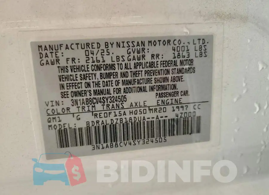 3N1AB8CV4SY324505 Photo# 13