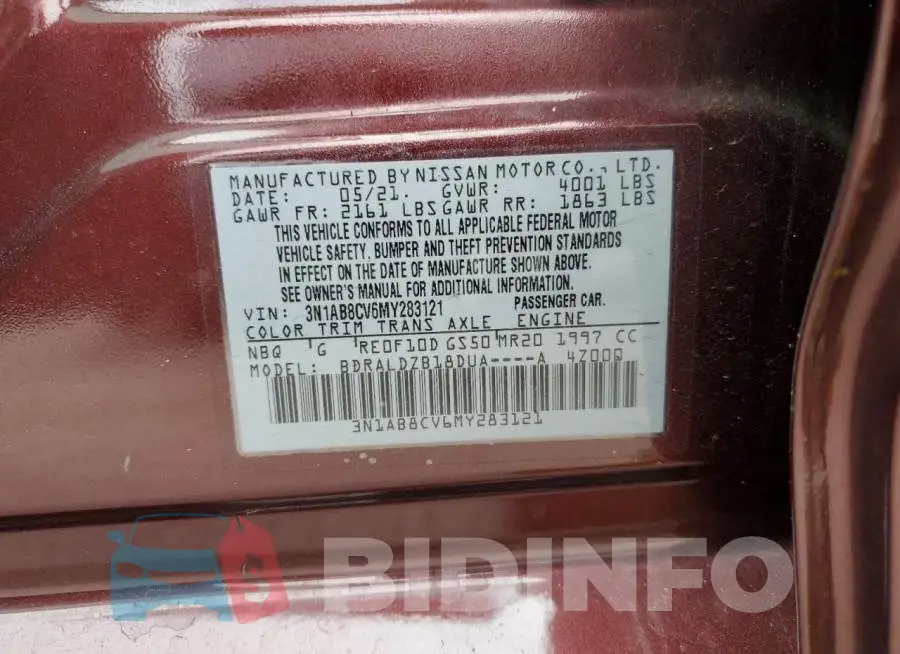 3N1AB8CV6MY283121 Photo# 12