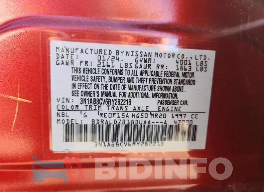 3N1AB8CV6RY282218 Photo# 12