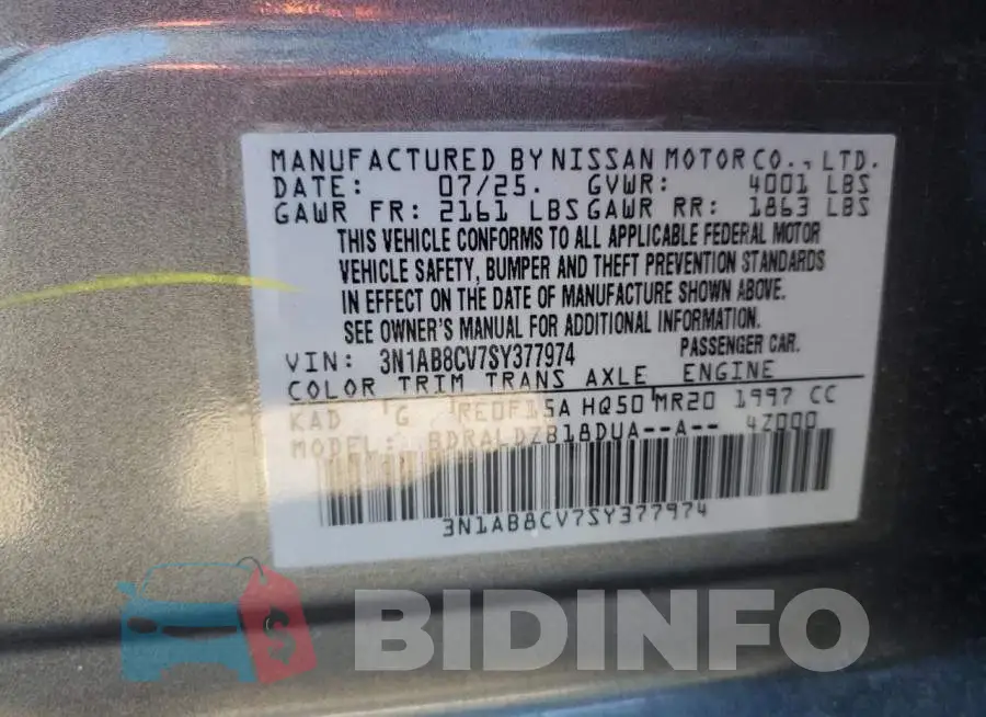 3N1AB8CV7SY377974 Photo# 12
