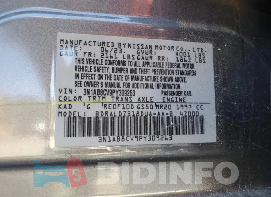 3N1AB8CV9PY309263 Photo# 12