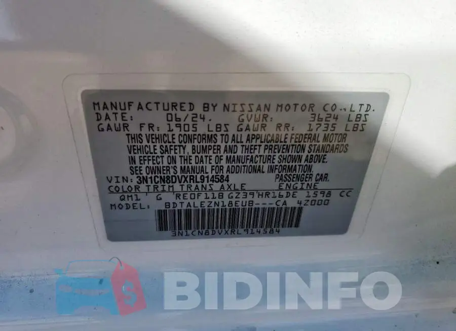 3N1CN8DVXRL914584 Photo# 12