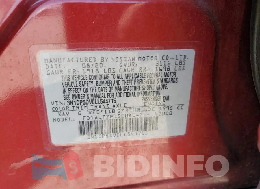 3N1CP5DV0LL544715 Photo# 12