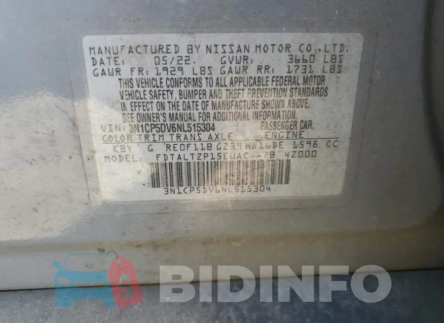3N1CP5DV6NL515304 Photo# 13