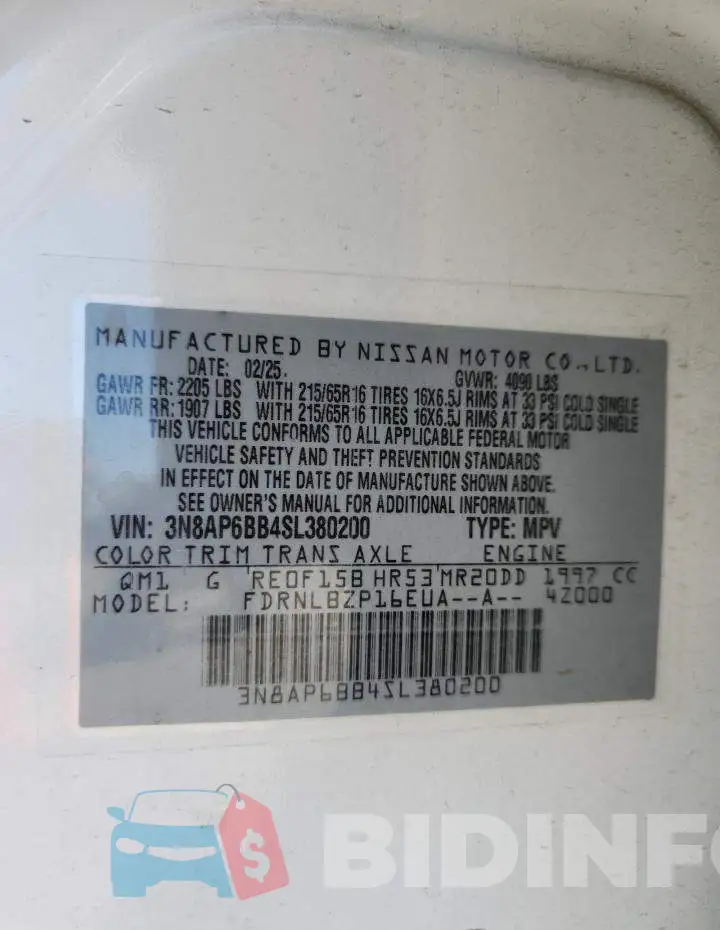 3N8AP6BB4SL380200 Photo# 14
