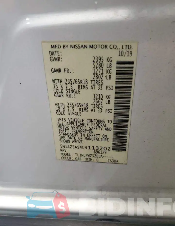 5N1AZ2AS4LN113202 Photo# 13