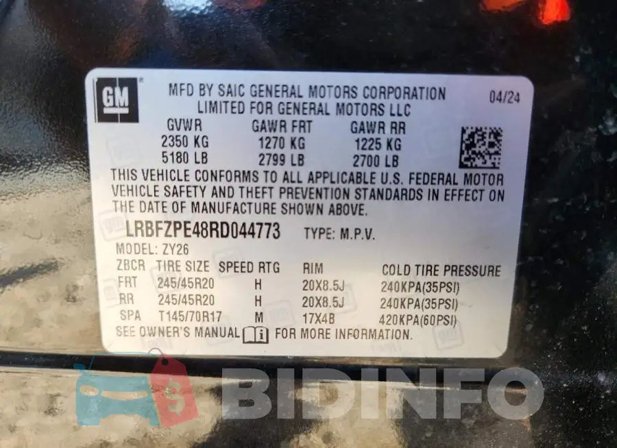 LRBFZPE48RD044773 Photo# 13