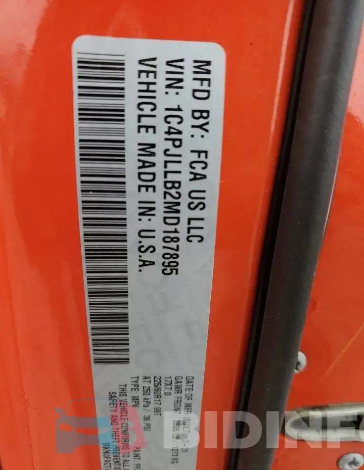 1C4PJLLB2MD187895 Photo# 12