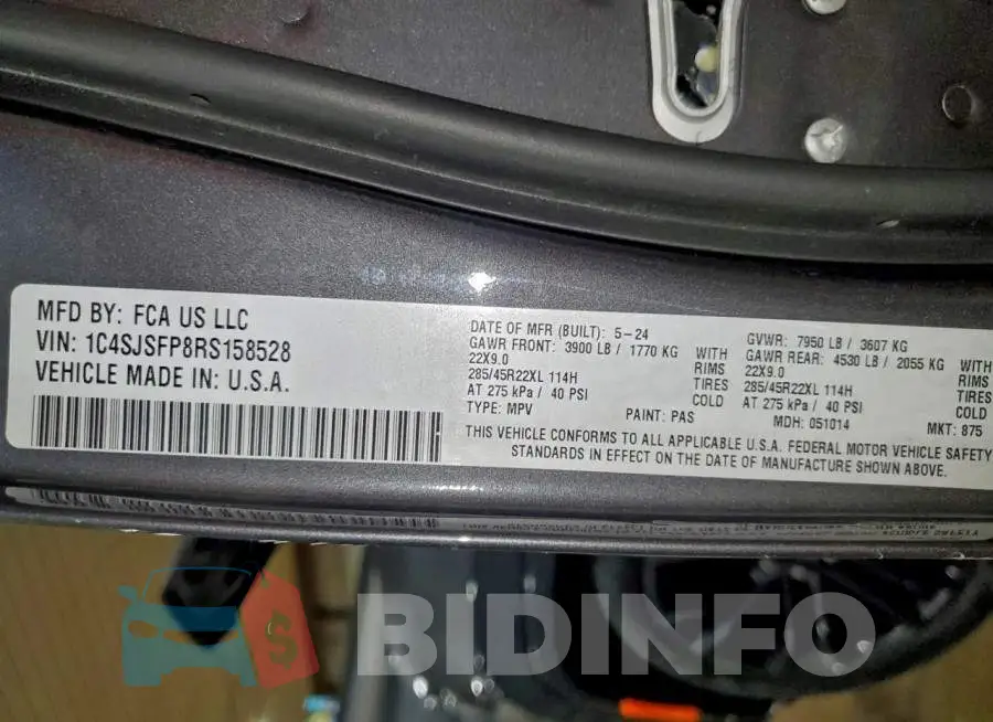 1C4SJSFP8RS158528 Photo# 13