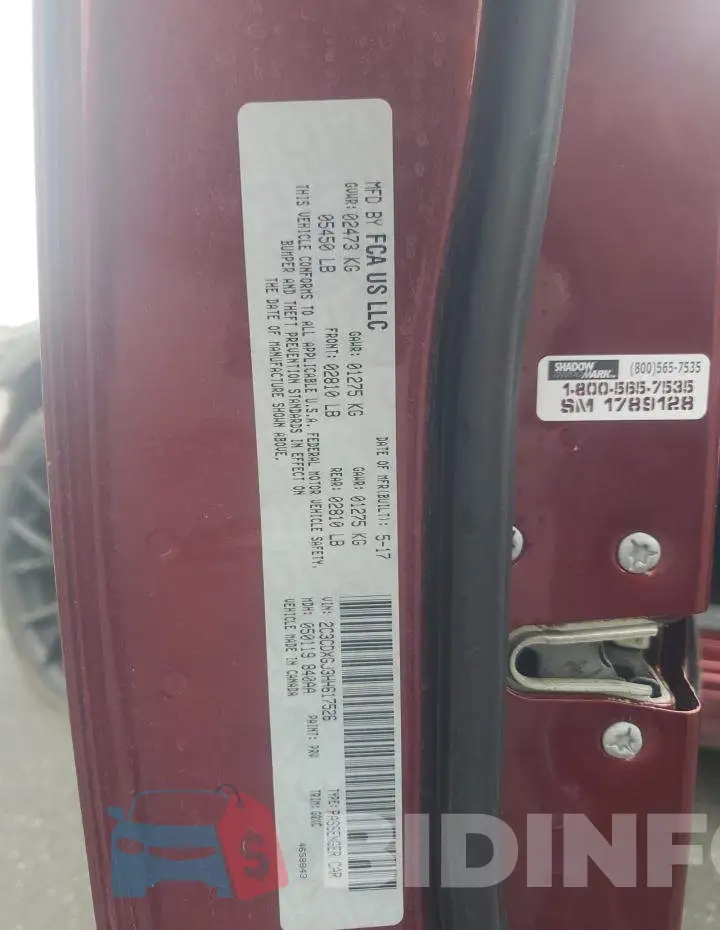 2C3CDXGJ3HH617526 Photo# 12