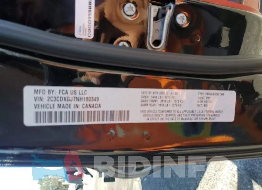 2C3CDXGJ7NH180349 Photo# 12