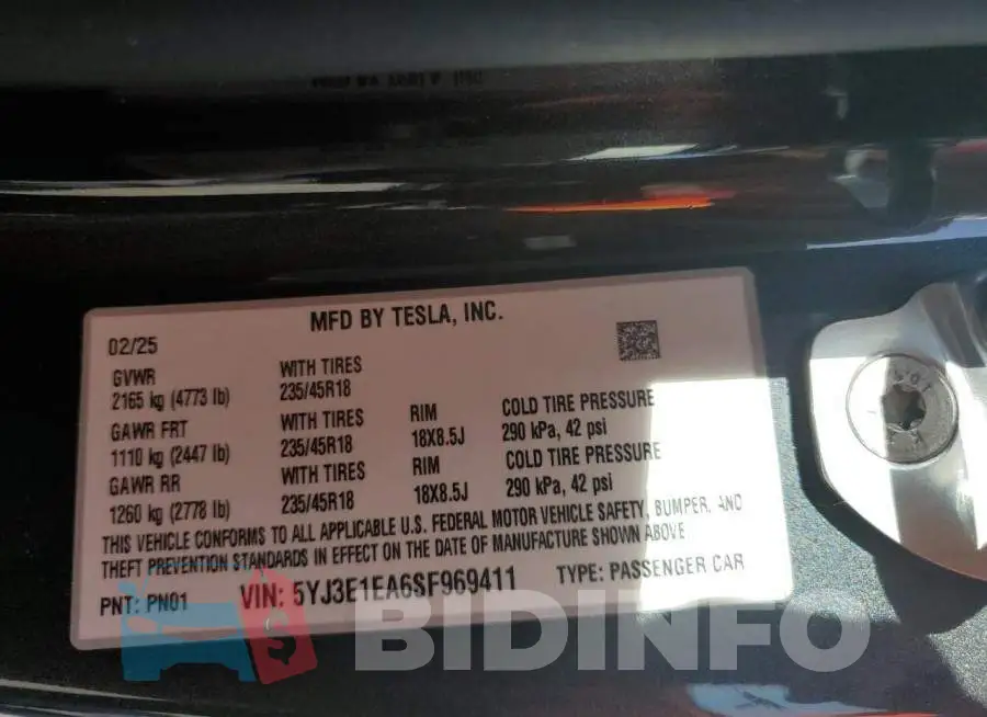 5YJ3E1EA6SF969411 Photo# 13
