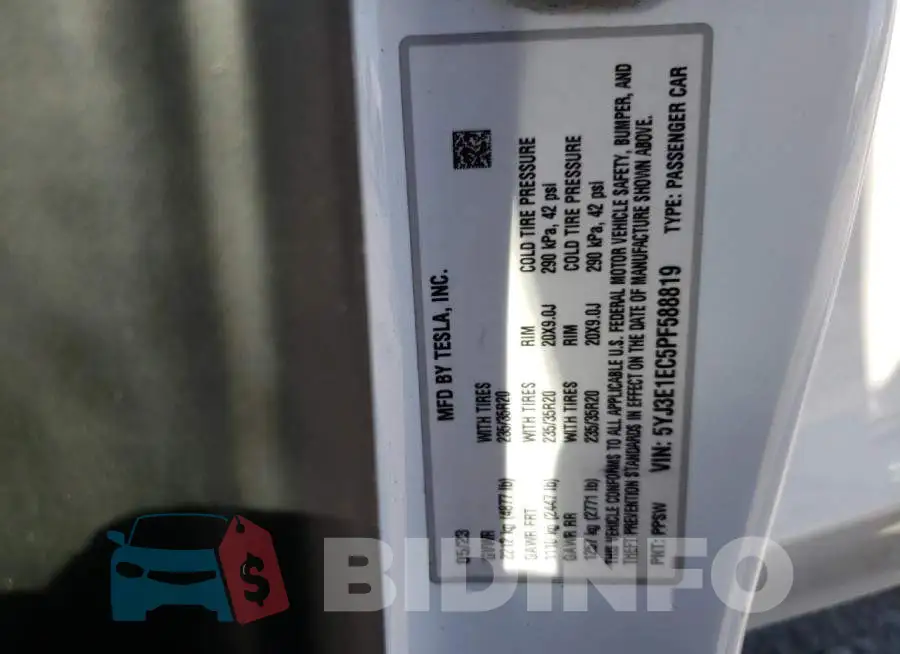 5YJ3E1EC5PF588819 Photo# 12