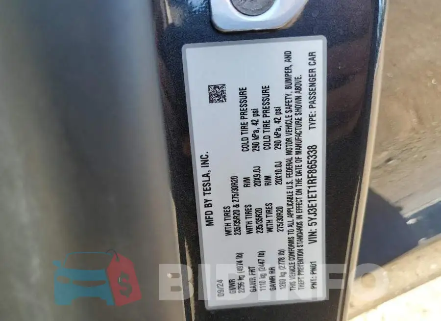 5YJ3E1ET1RF865338 Photo# 12
