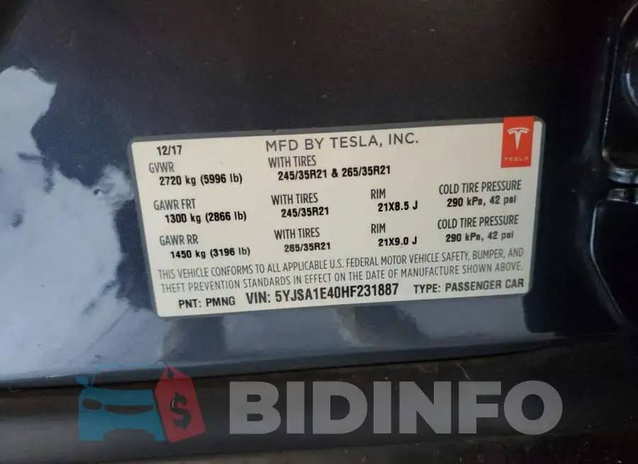 5YJSA1E40HF231887 Photo# 12