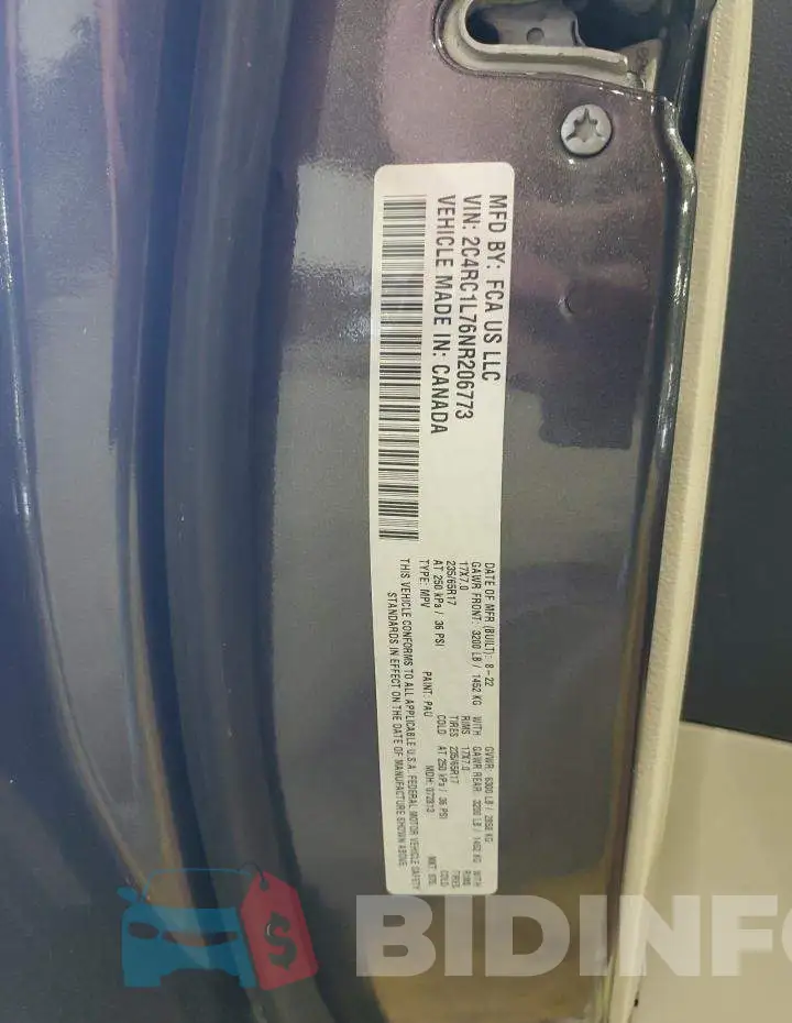 2C4RC1L76NR206773 Photo# 14