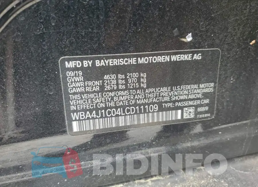 WBA4J1C04LCD11109 Photo# 12