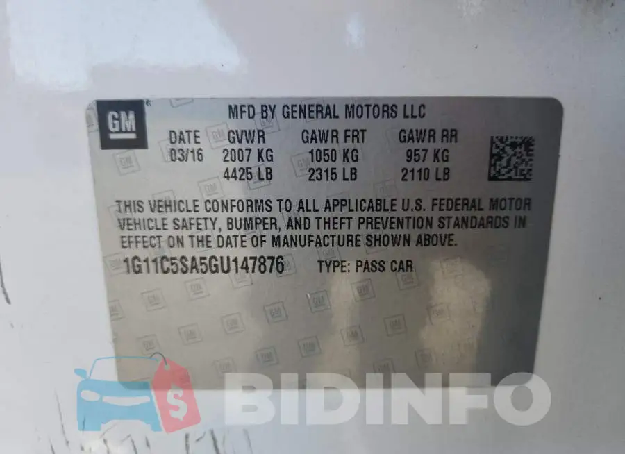 1G11C5SA5GU147876 Photo# 12