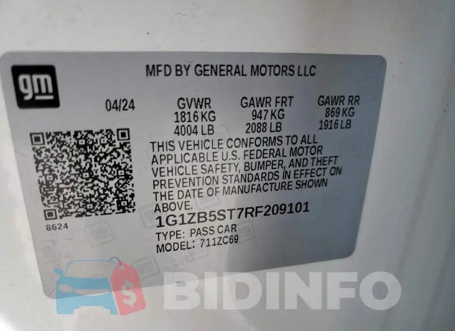 1G1ZB5ST7RF209101 Photo# 12