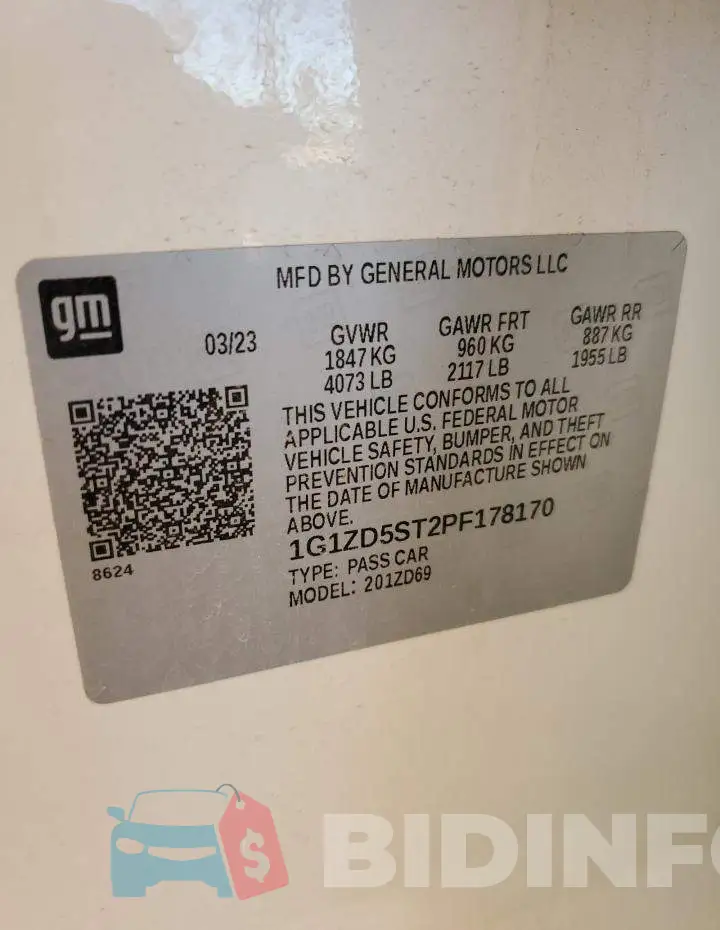 1G1ZD5ST2PF178170 Photo# 13