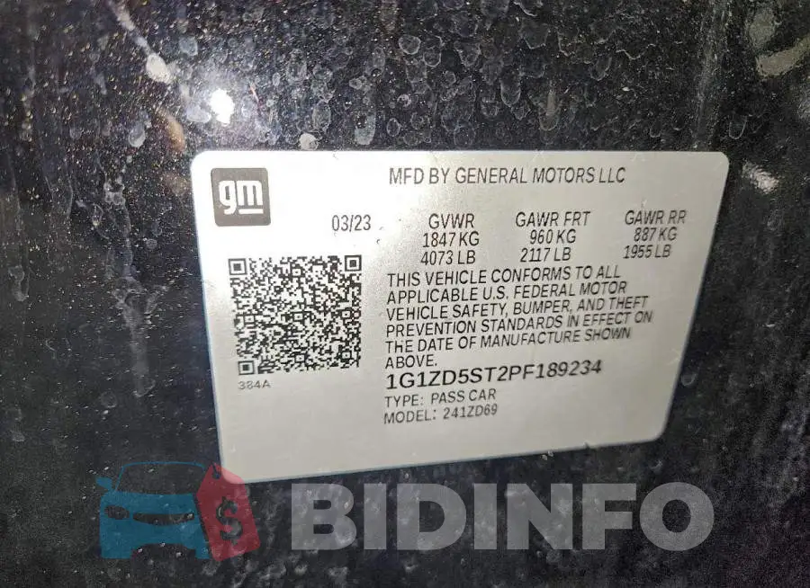 1G1ZD5ST2PF189234 Photo# 12