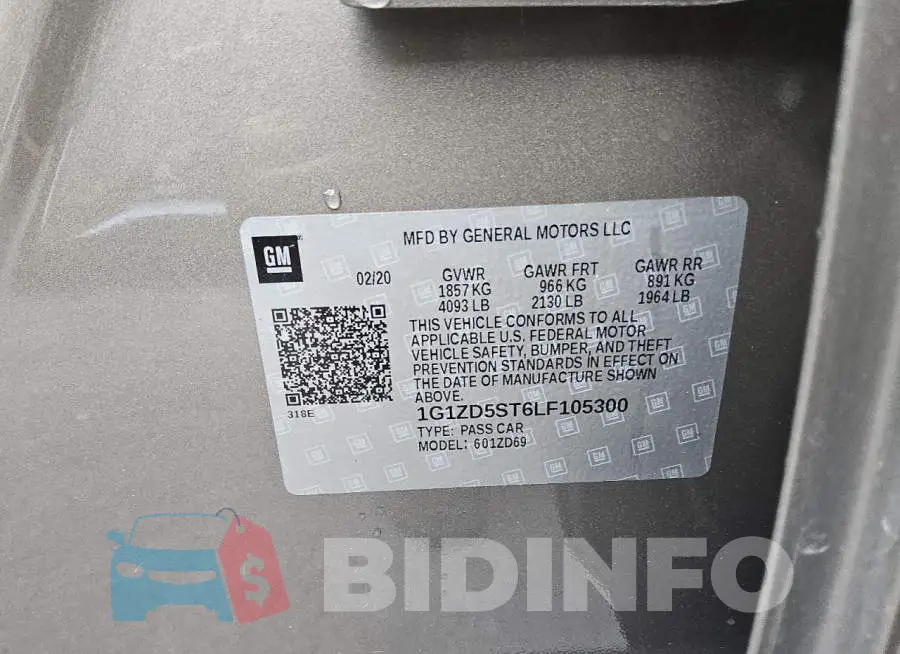 1G1ZD5ST6LF105300 Photo# 12