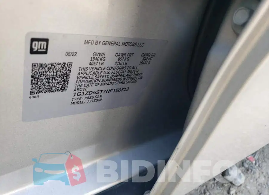 1G1ZD5ST7NF156713 Photo# 12