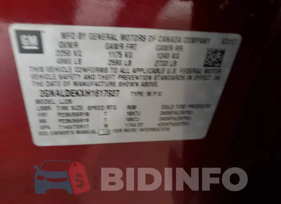 2GNALDEKXH1617927 Photo# 13