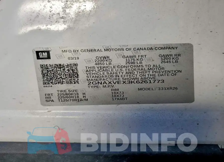 2GNAXVEX3K6261773 Photo# 13