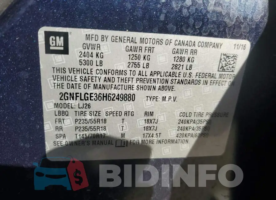 2GNFLGE36H6249880 Photo# 13