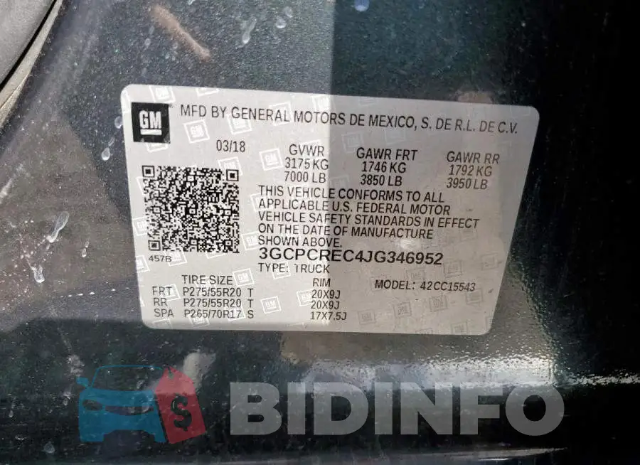 3GCPCREC4JG346952 Photo# 12