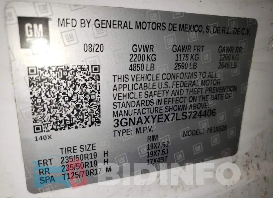 3GNAXYEX7LS724406 Photo# 13