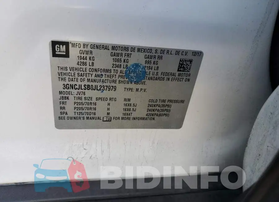 3GNCJLSB0JL237979 Photo# 13