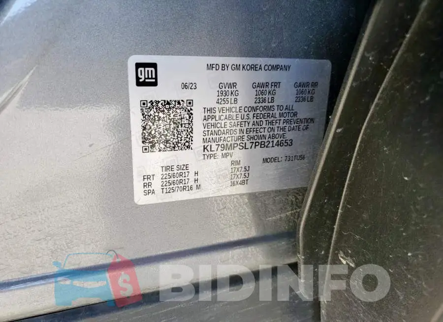 KL79MPSL7PB214653 Photo# 13
