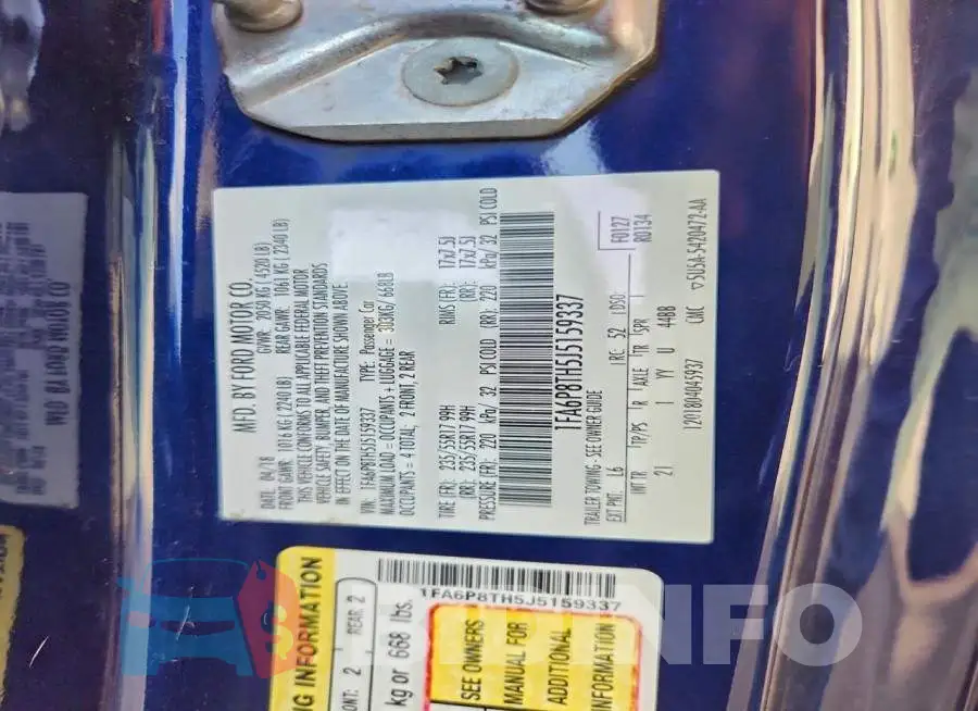 1FA6P8TH5J5159337 Photo# 12