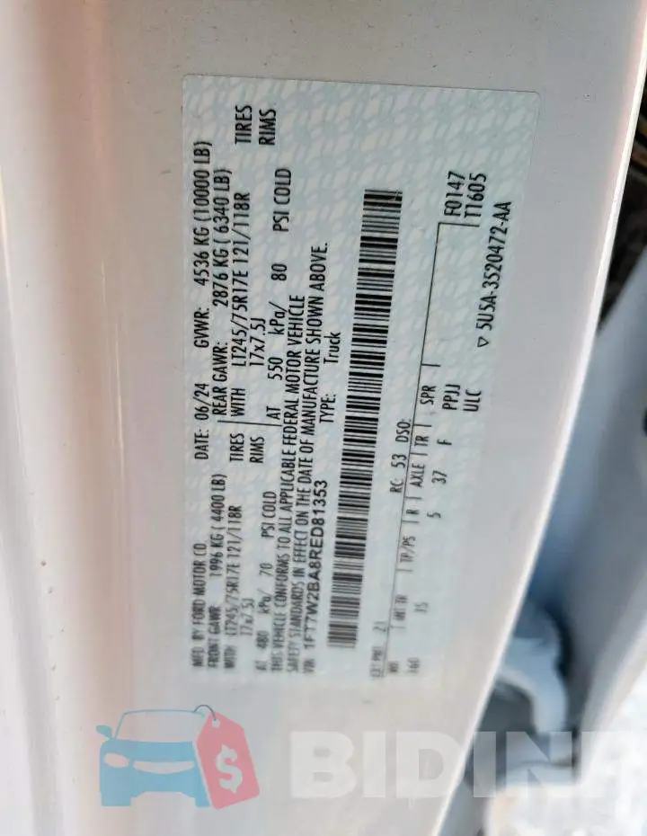 1FT7W2BA8RED81353 Photo# 12