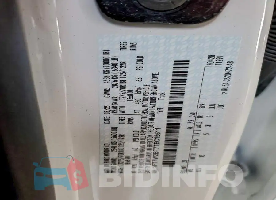 1FT7W2BT7TEC15611 Photo# 14