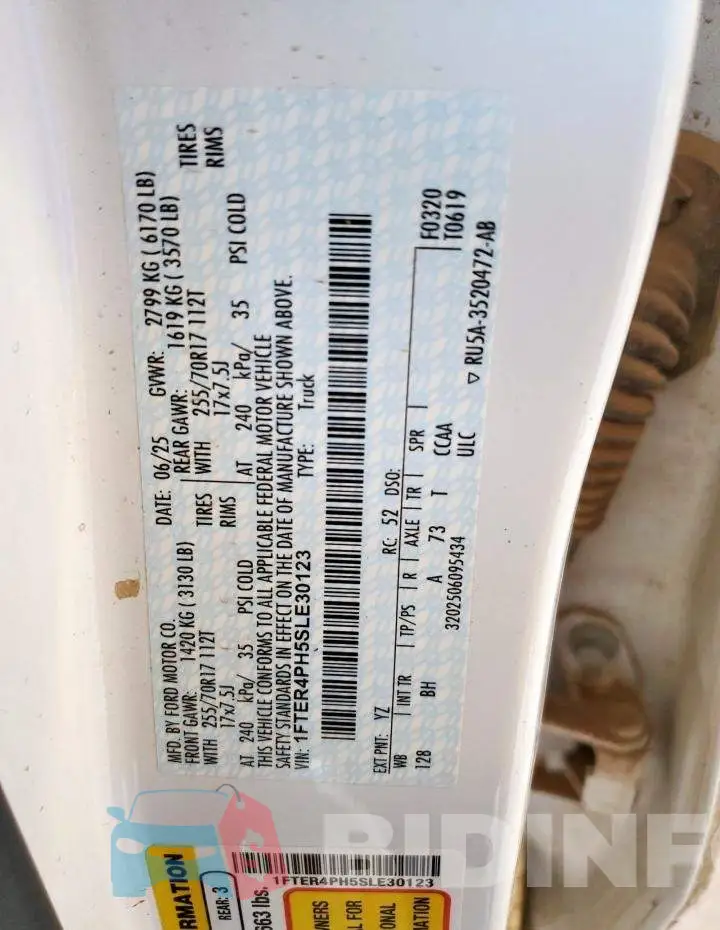 1FTER4PH5SLE30123 Photo# 12