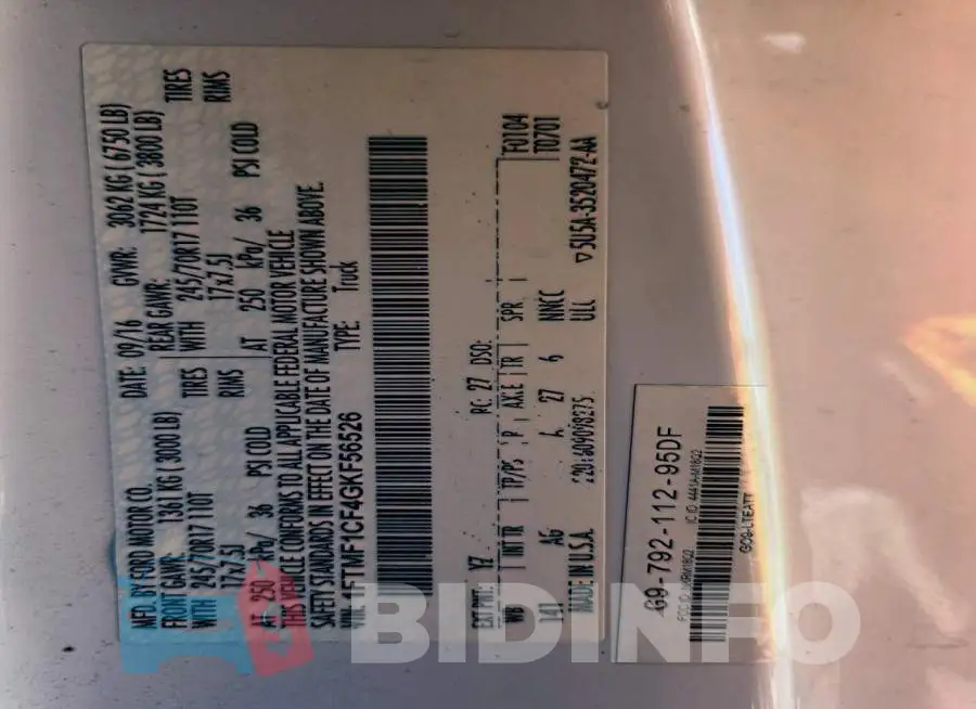 1FTMF1CF4GKF56526 Photo# 12