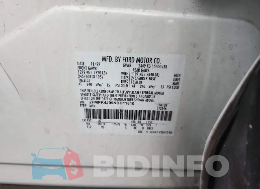 2FMPK4J99NBB11810 Photo# 12