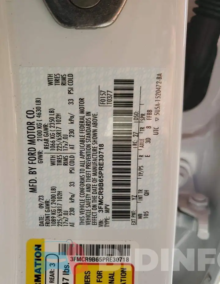 3FMCR9B65PRE30718 Photo# 13