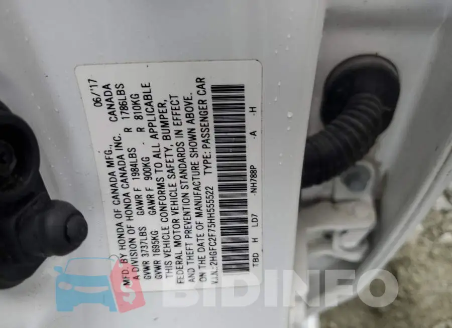 2HGFC2F75HH555522 Photo# 12