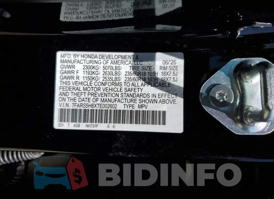 7FARS5H8XTE002602 Photo# 13