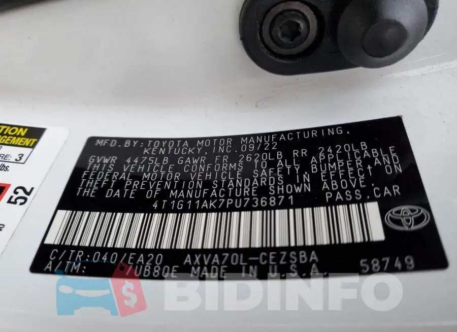 4T1G11AK7PU736871 Photo# 13