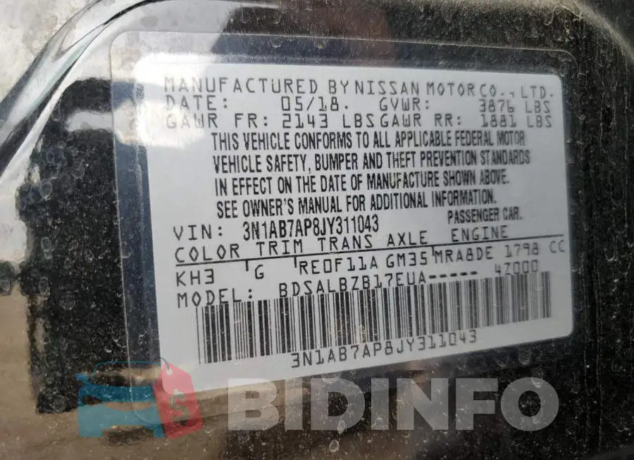 3N1AB7AP8JY311043 Photo# 12